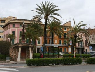 Plaça de sa Mora in Manacor, centrum van de stad op Mallorca