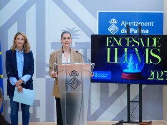 Presentatie van de kerstverlichting 2025 door het stadsbestuur van Palma.